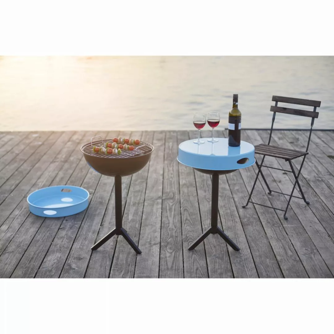 Esschert Design 3in1 Grill Und Tisch Karbonstahl Blau Ff251 günstig online kaufen