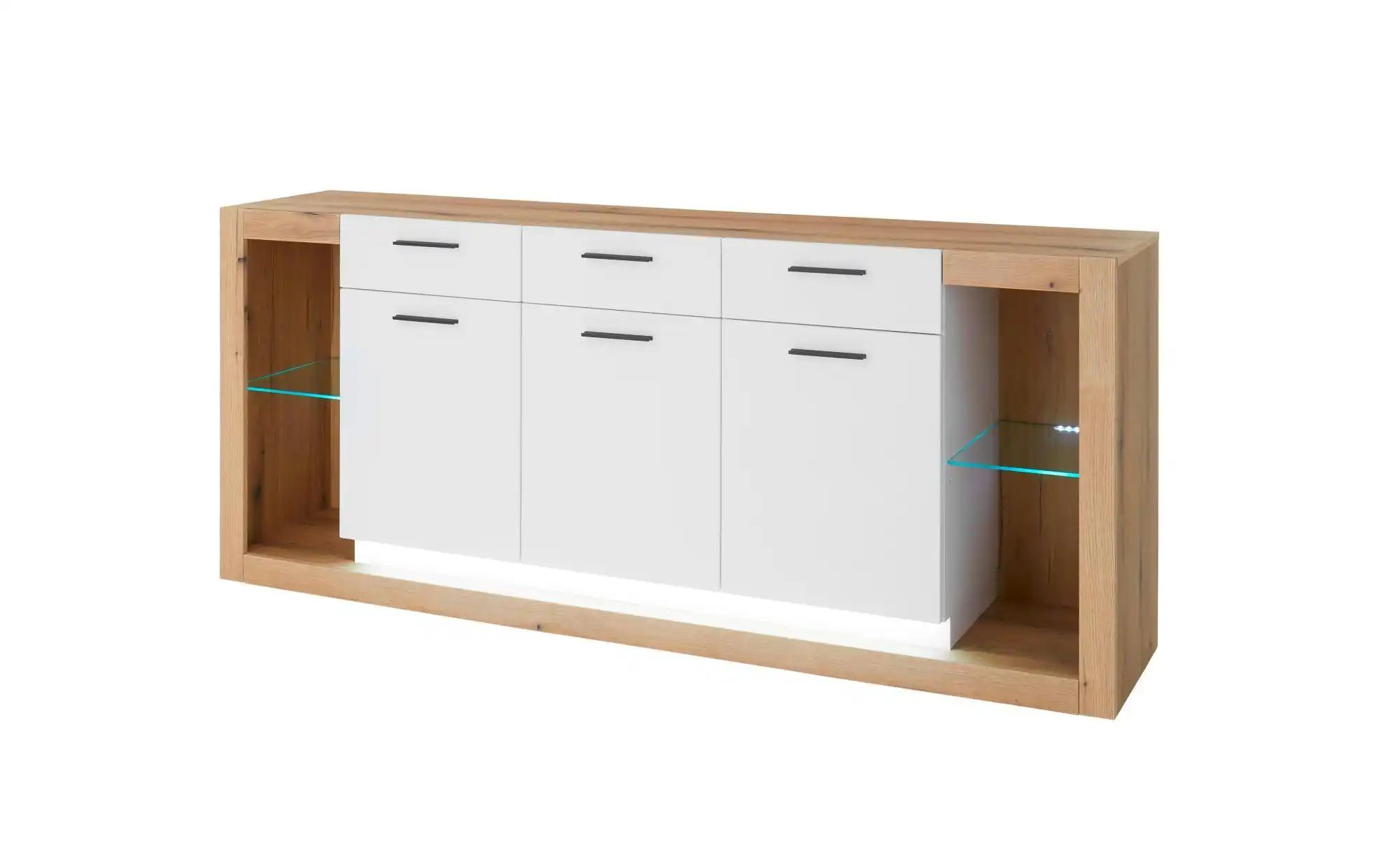 Sideboard  Brixen ¦ braun ¦ Maße (cm): B: 198 H: 83 Kommoden & Sideboards > günstig online kaufen