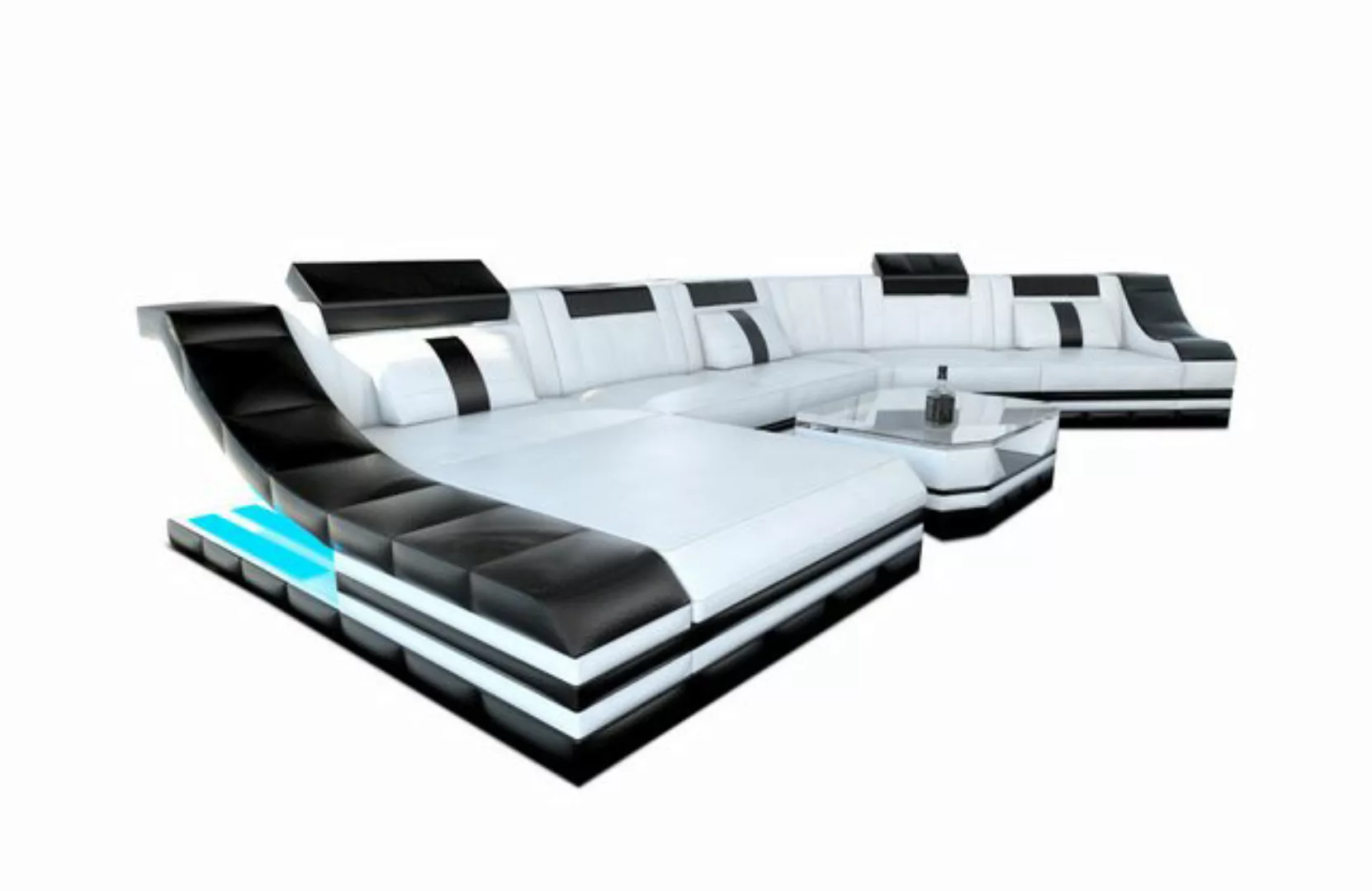 Sofa Dreams Wohnlandschaft Ledercouch Leder Sofa Turino CL Form Ledersofa, günstig online kaufen