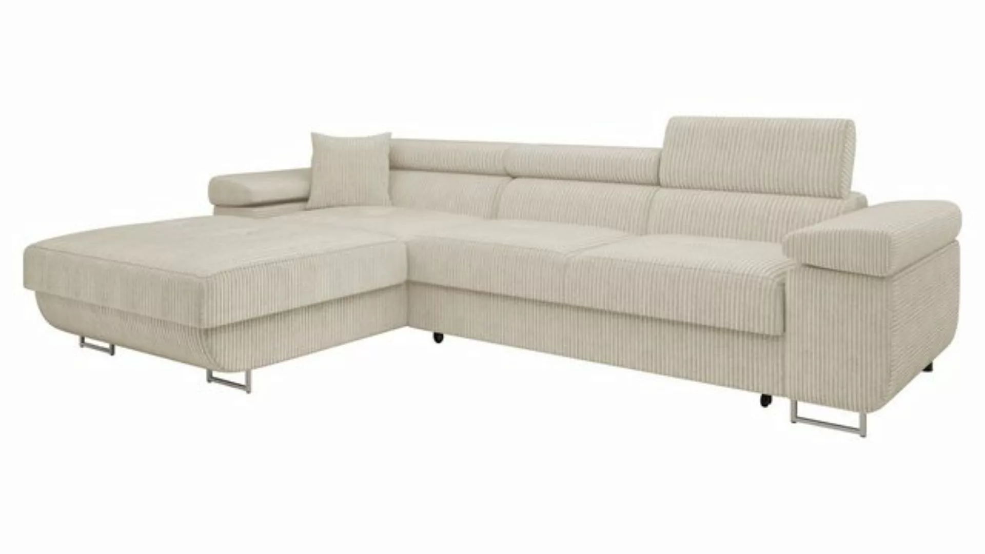 MIRJAN24 Ecksofa Torezio Mini Cord, mit Bettkasten und Schlaffunktion, Eins günstig online kaufen