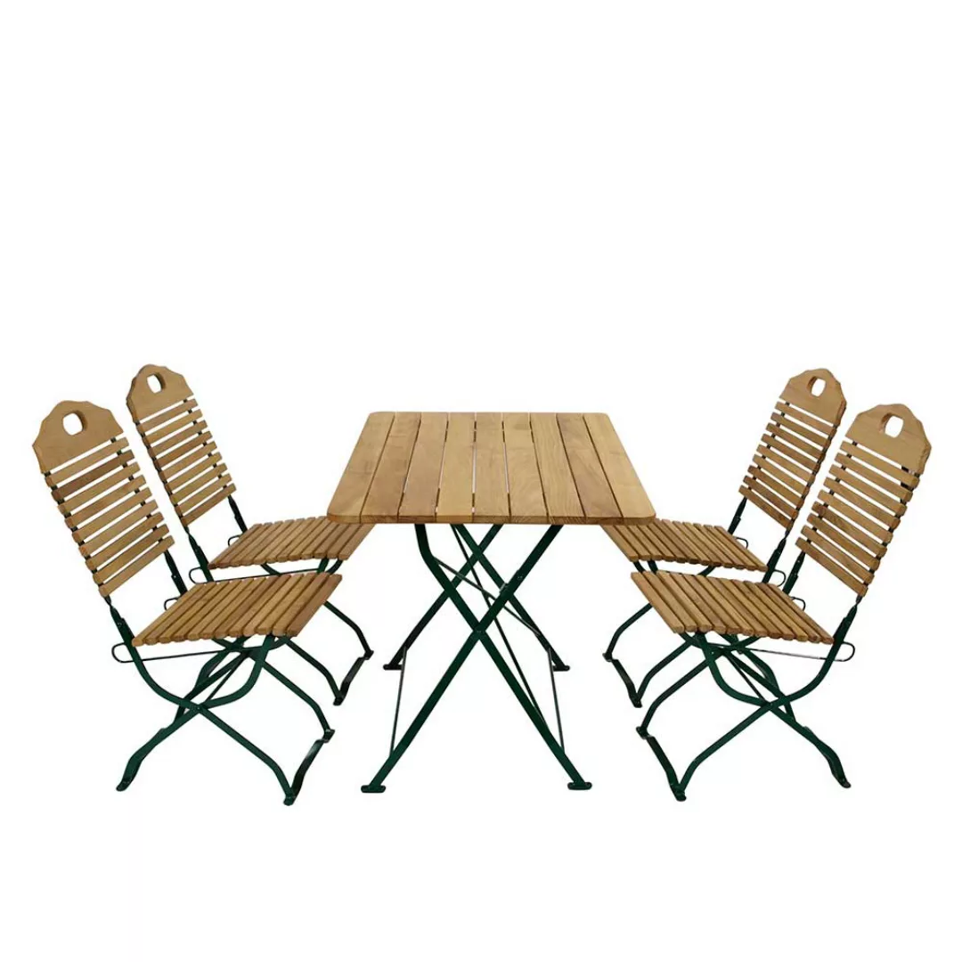Esstisch mit Stühlen für Garten klappbar (fünfteilig) günstig online kaufen