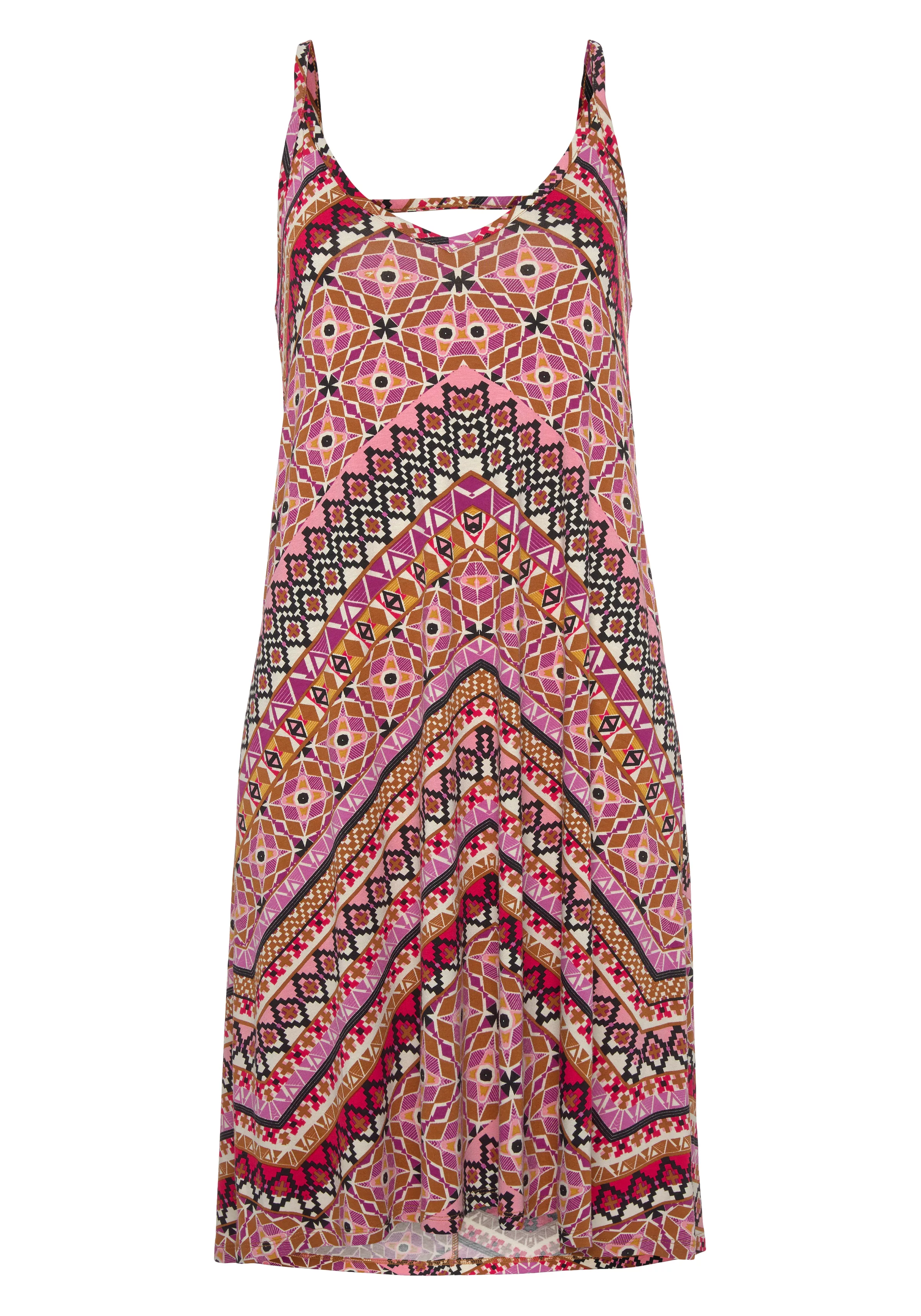 KangaROOS Sommerkleid im Festival Look, ausgestellter A-Form, mit Zierbände günstig online kaufen