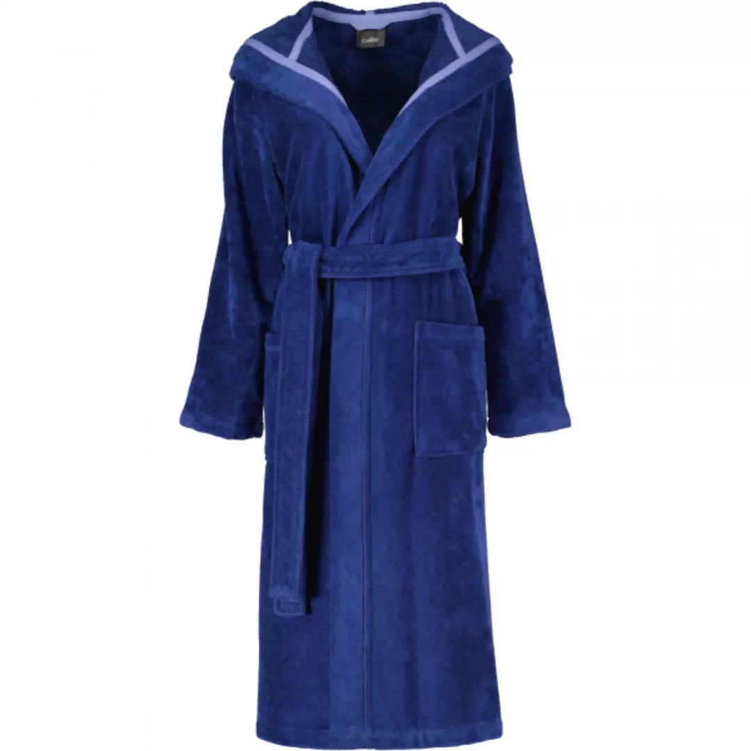 Cawö Home - Damen Bademantel Kapuze 825 - Farbe: blau - 11 günstig online kaufen