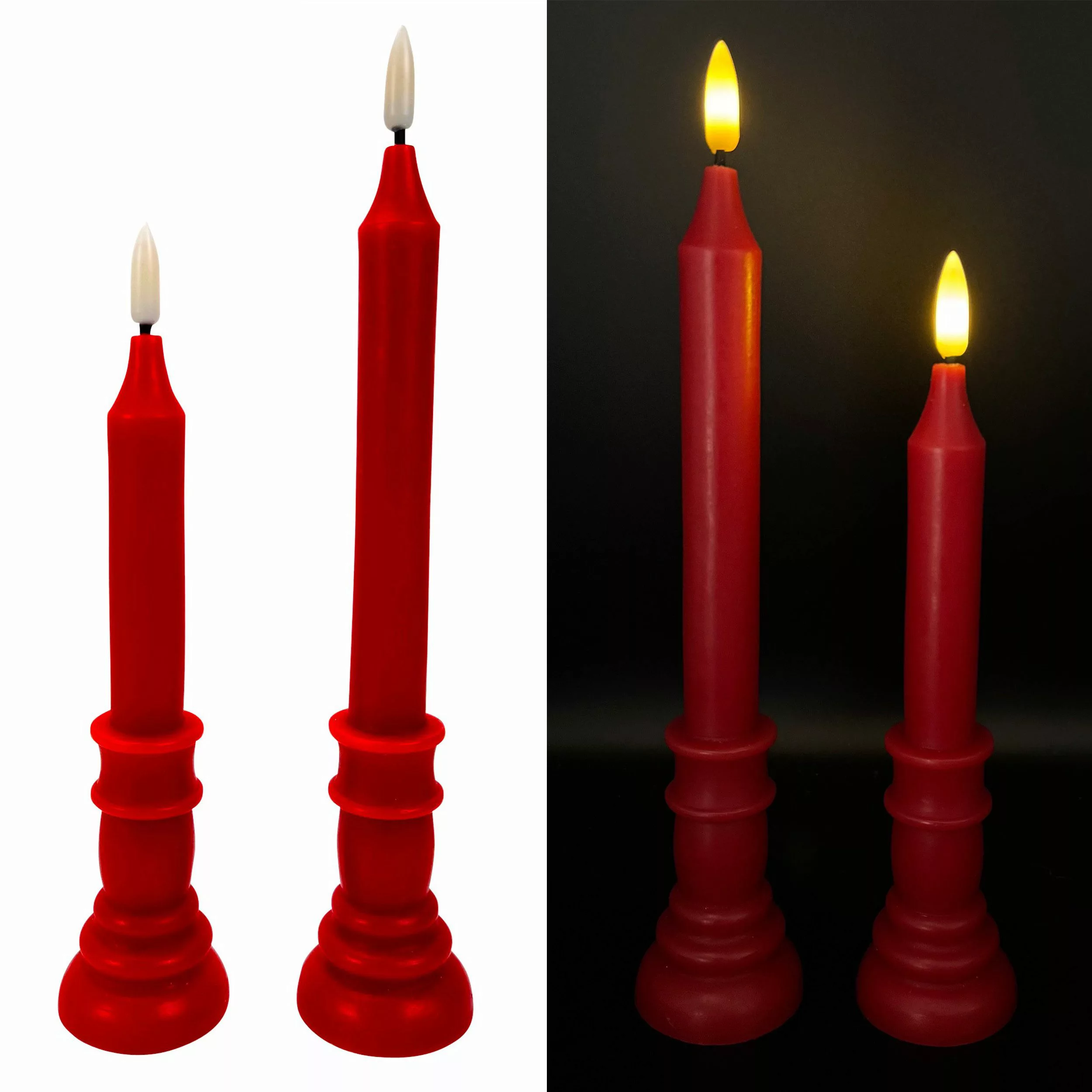 Online-Fuchs LED-Kerze - 2 LED-Stabkerzen aus günstig online kaufen