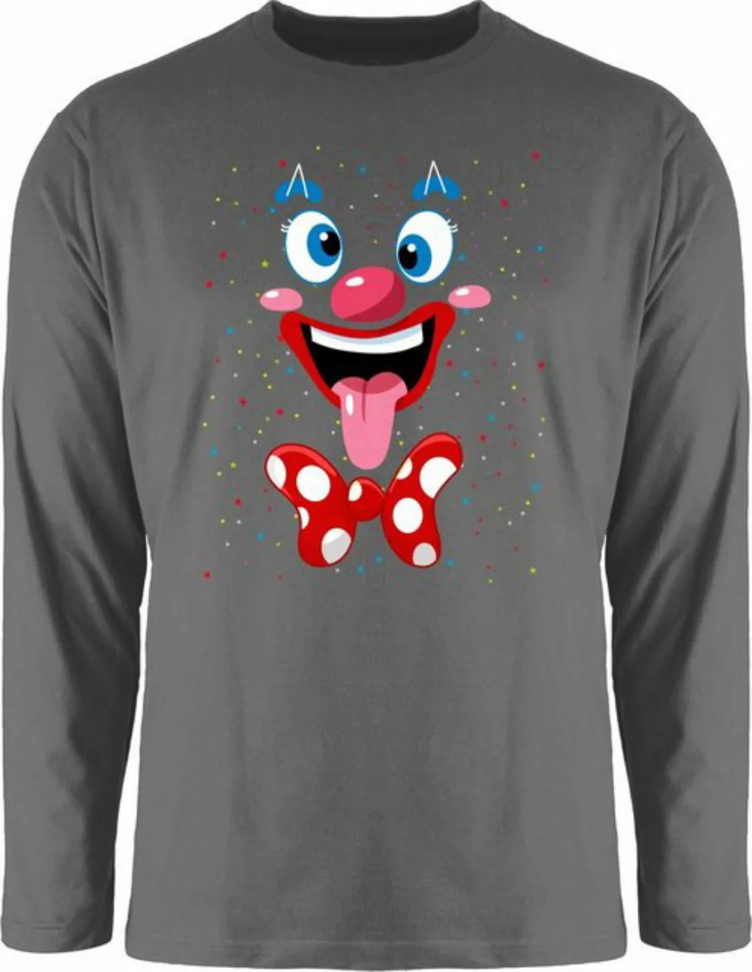 Shirtracer Rundhalsshirt Clown Gesicht Kostüm Karneval Clownkostüm Lustig F günstig online kaufen