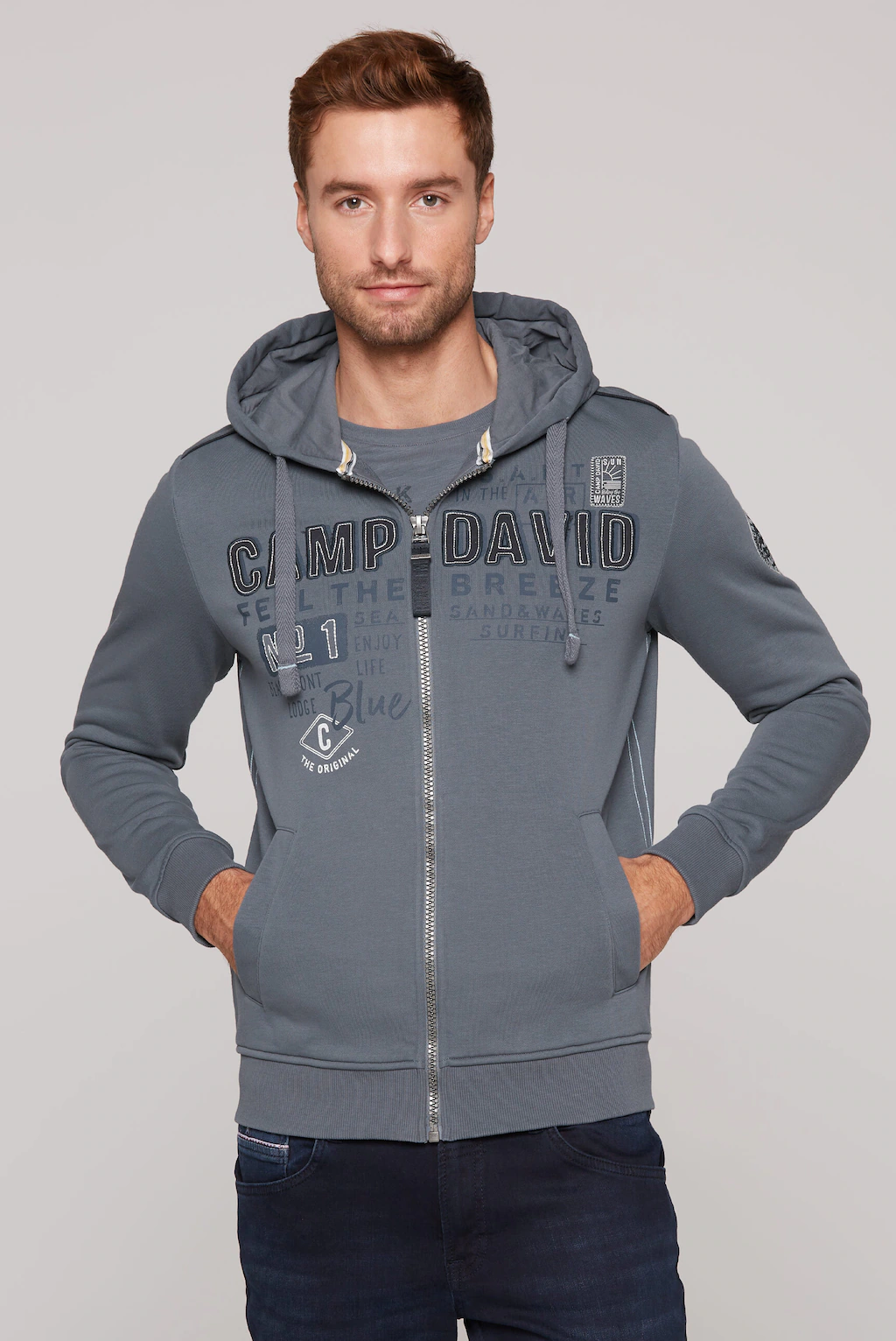 CAMP DAVID Kapuzensweatjacke, mit Baumwolle günstig online kaufen