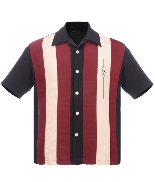 Steady Clothing Kurzarmhemd The Sheen Black Stone Bug Vintage Bowling Shirt günstig online kaufen