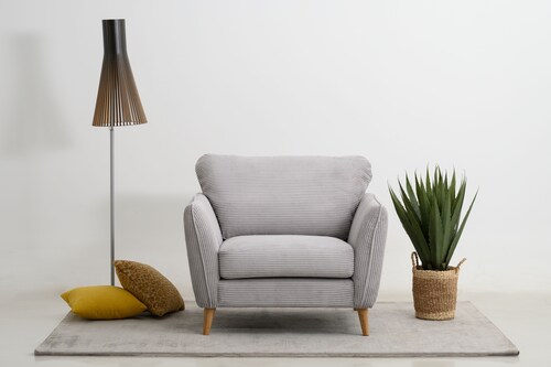 Home affaire Sessel "MARSEILLE", Massivholzbeine Eiche, Landhausstil, Welle günstig online kaufen