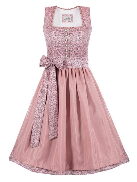 Trachten24.de Dirndl Midi Dirndl Babsi rosa (2-tlg) Rockteil 65cm günstig online kaufen