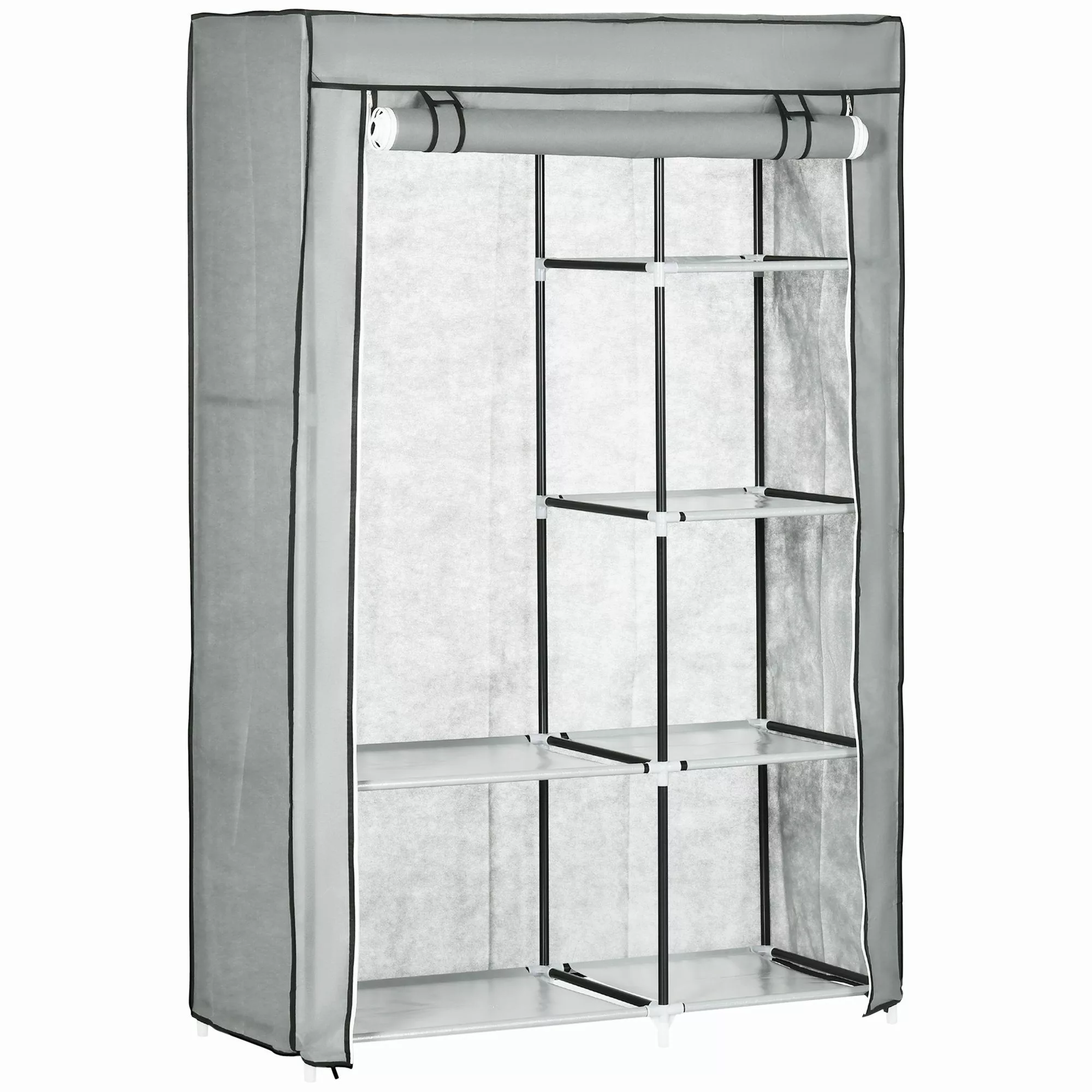 HOMCOM Stoffschrank Klappbarer Kleiderschrank Faltbare Garderobe günstig online kaufen