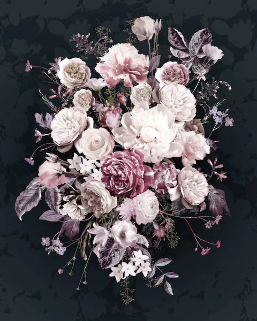 KOMAR Vlies Fototapete - Bouquet Noir  - Größe 200 x 250 cm mehrfarbig günstig online kaufen