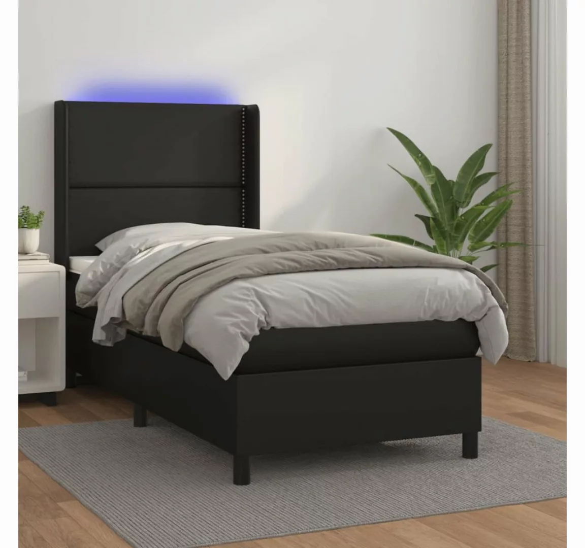 vidaXL Boxspringbett Boxspringbett mit Matratze und LED Kunstleder (80 x 20 günstig online kaufen