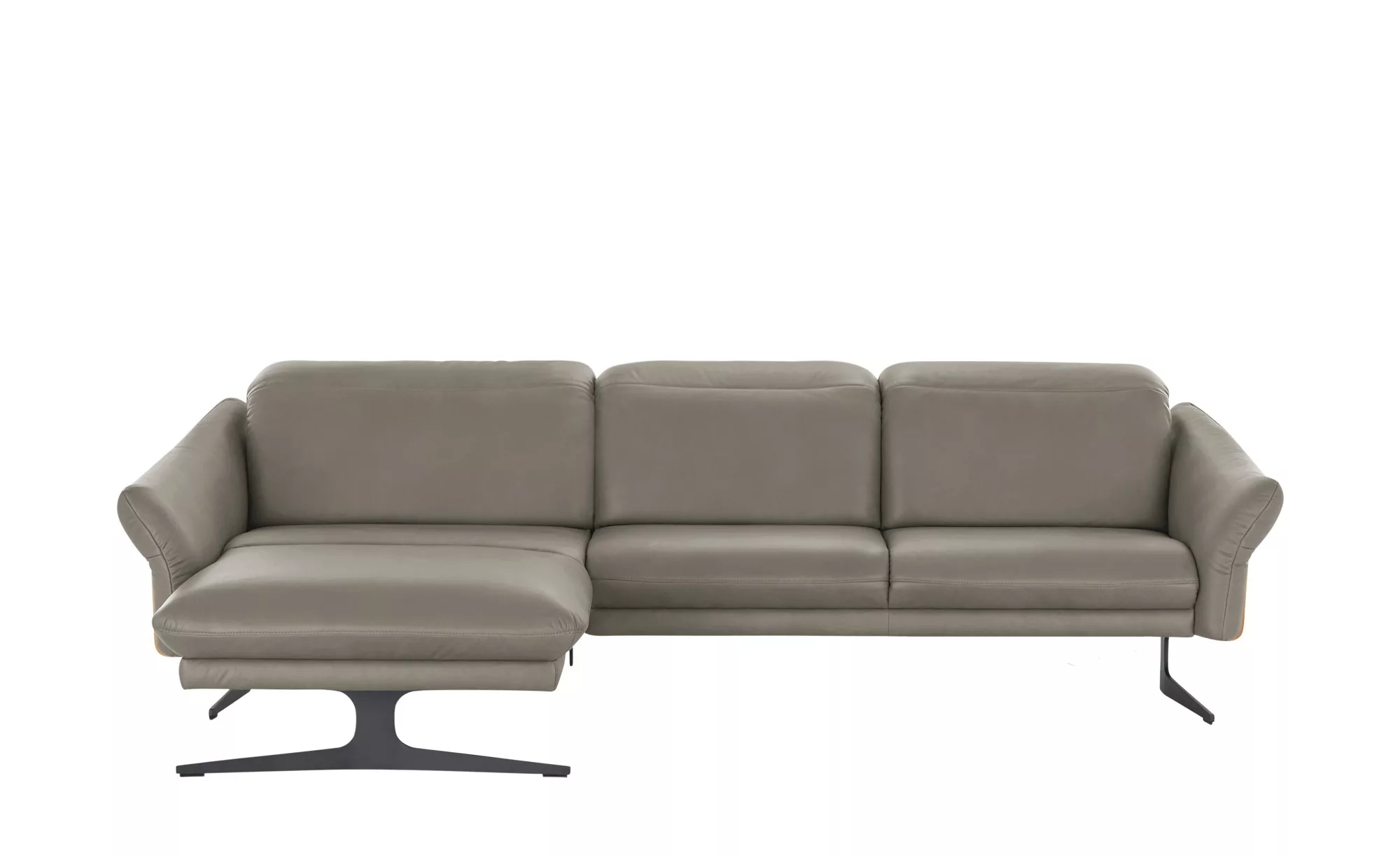 himolla Ecksofa aus Echtleder 1059 ¦ grau ¦ Maße (cm): B: 284 H: 83 T: 179 günstig online kaufen