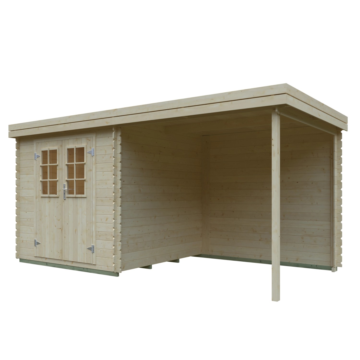 Kiehn-Holz Gerätehaus KH 19-014 Natur Unbehandelt 432 cm x 210 cm günstig online kaufen
