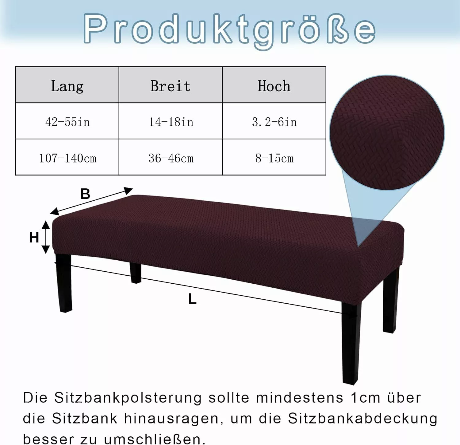 Coonoor Stuhlhusse Universal-Bezug für Esszimmer-Bank, elastisch günstig online kaufen