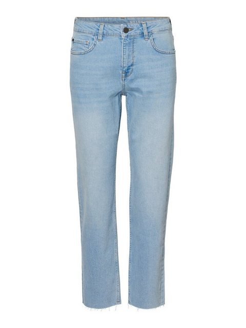 Noisy May Damen Jeans NMJENNA NW STRGHT ANK KI013LB - Straight Fit - Blau - günstig online kaufen