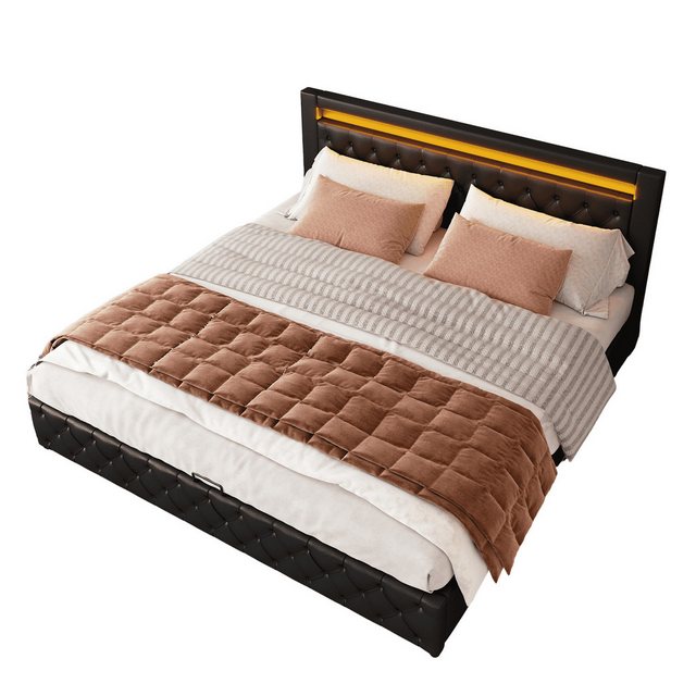 BlingBin Polsterbett Doppelbett Funktionsbett mit Lattenrost, Stauraum und günstig online kaufen