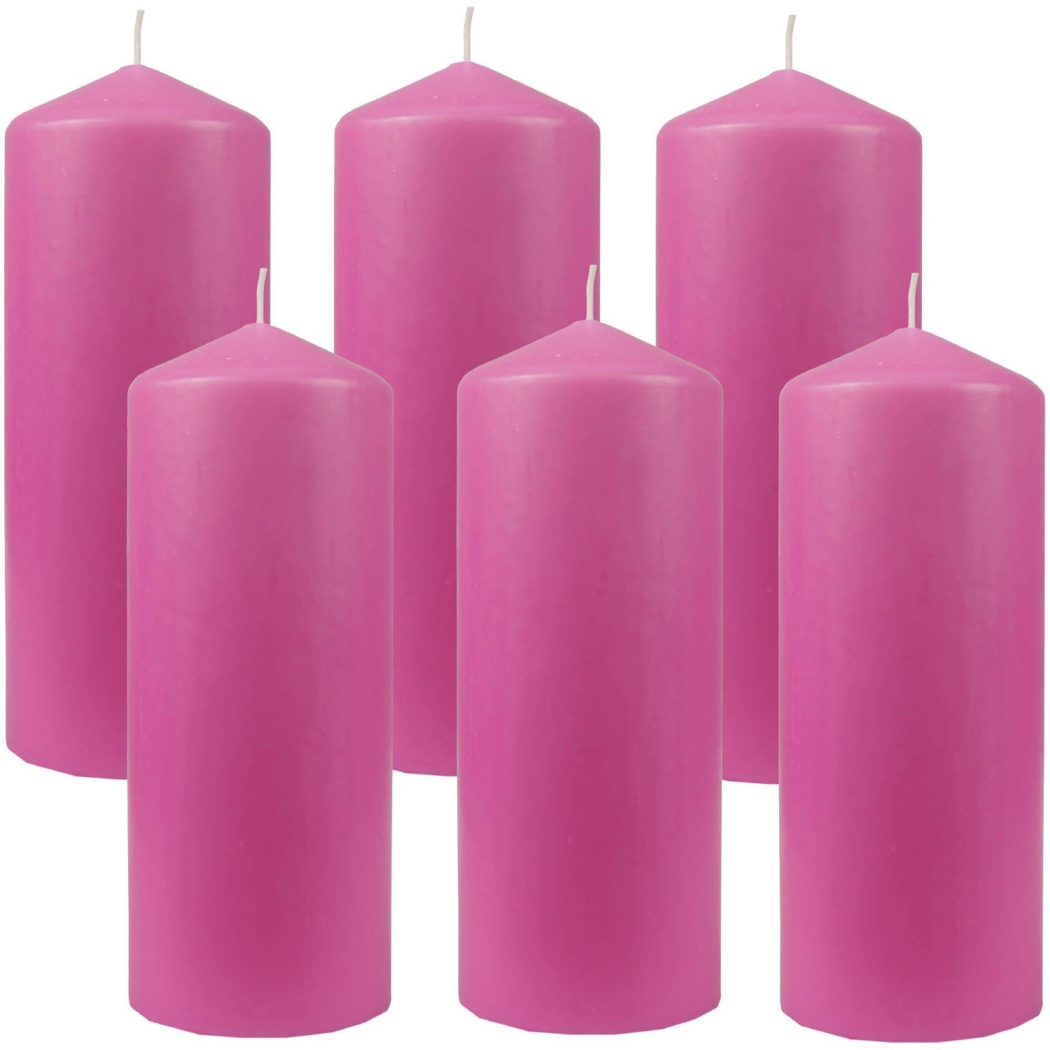 HS Candle Stumpenkerzen Ø8cm 6er Pack Rose günstig online kaufen