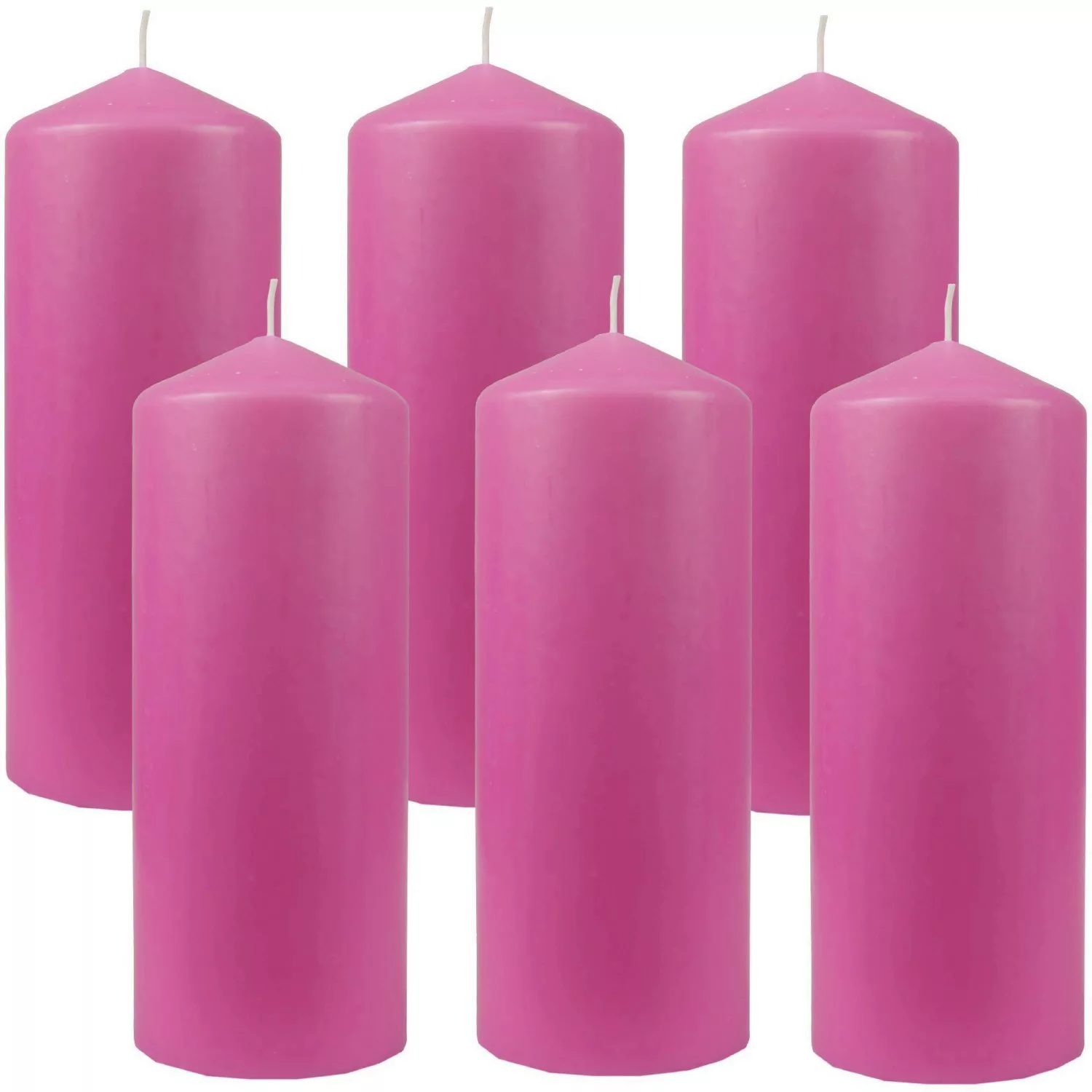 HS Candle Stumpenkerzen Ø8cm 6er Pack Rose günstig online kaufen