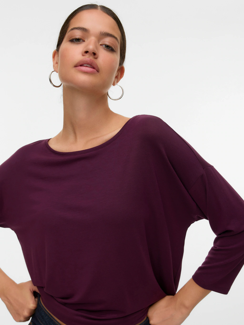 Vero Moda 3/4-Arm-Shirt "VMAVA 3/4 TOP JRS GA NOOS" günstig online kaufen