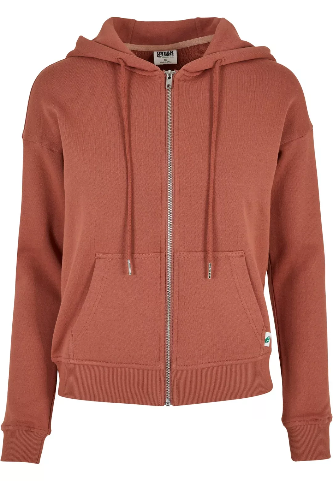 URBAN CLASSICS Sweatjacke "Urban Classics Damen Ladies Organic Terry Zip Ho günstig online kaufen