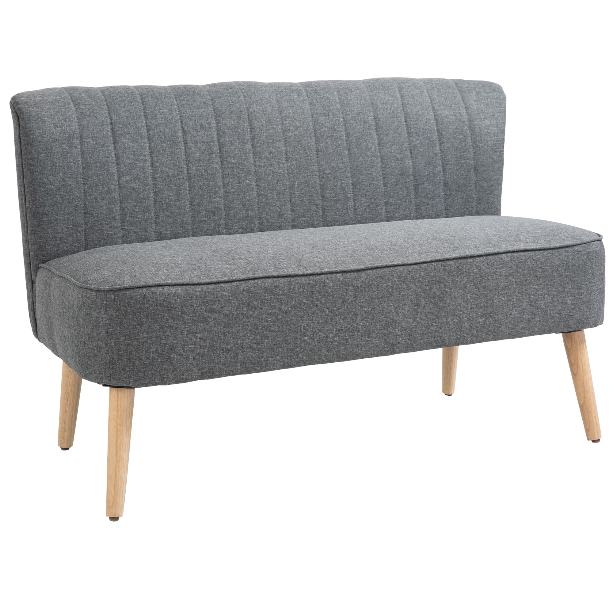 HOMCOM 2-Sitzer Stoffsofa Loungesofa Polstersofa mit Holzrahmen und Schaums günstig online kaufen