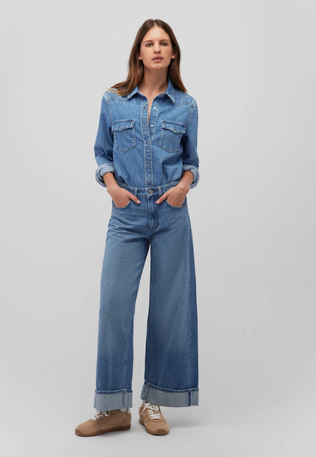 Mavi Weite Jeans "KYOTO", Cuffed Wide Leg Jeans günstig online kaufen