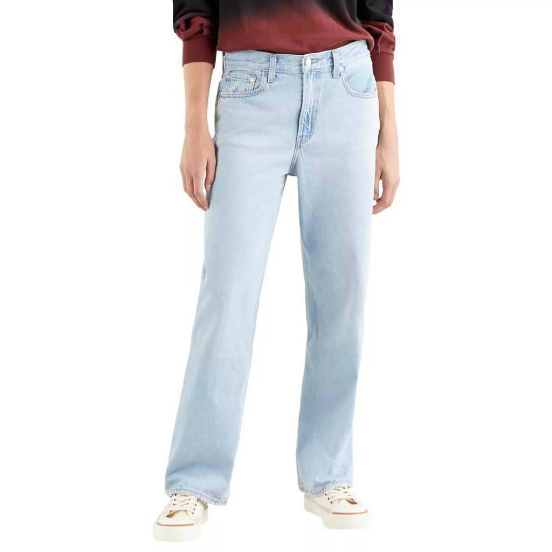 Levi's – Gerade, locker geschnittene Jeans mit hohem Bund in gebleichter Wa günstig online kaufen