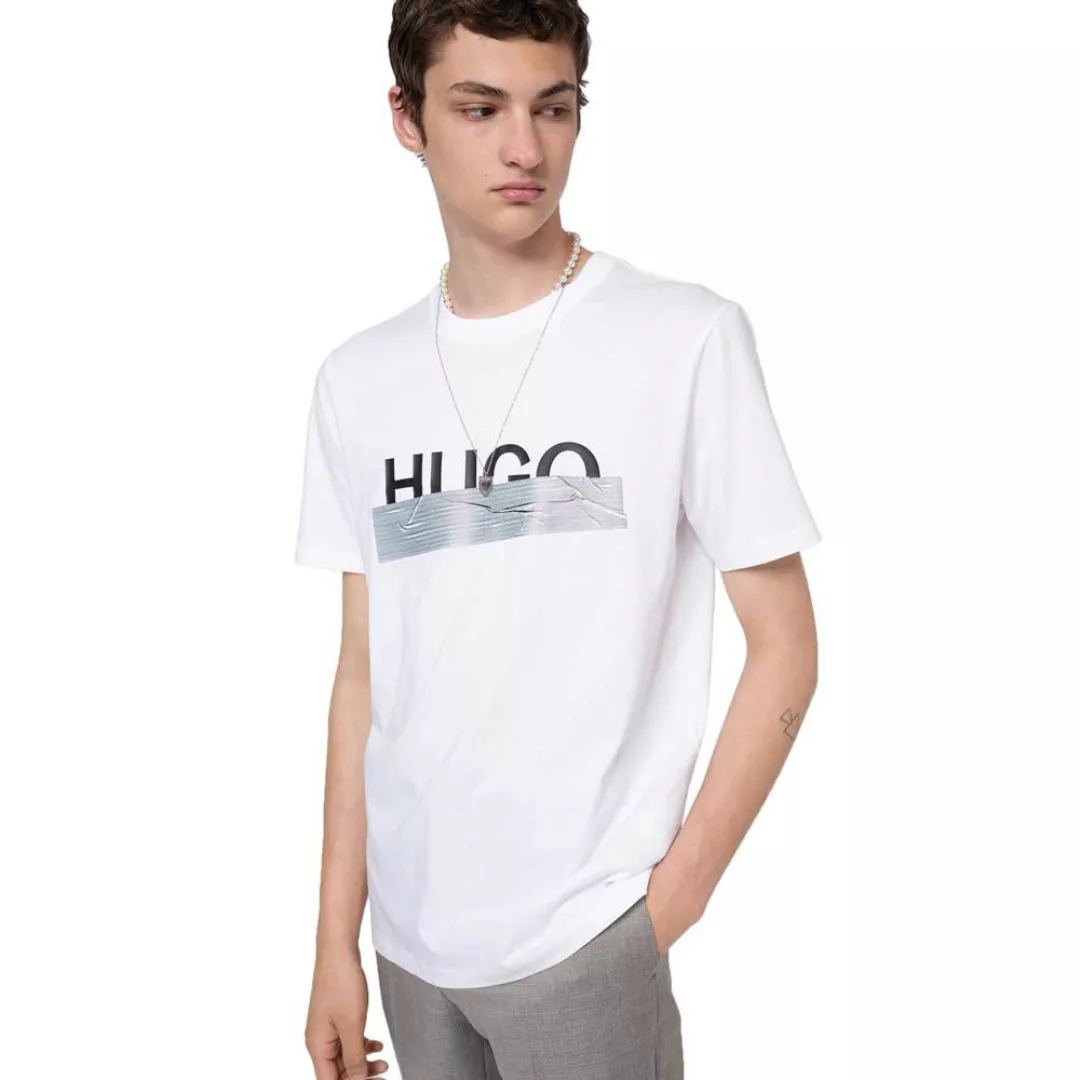 Hugo Dicagolino Kurzärmeliges T-shirt XL White günstig online kaufen