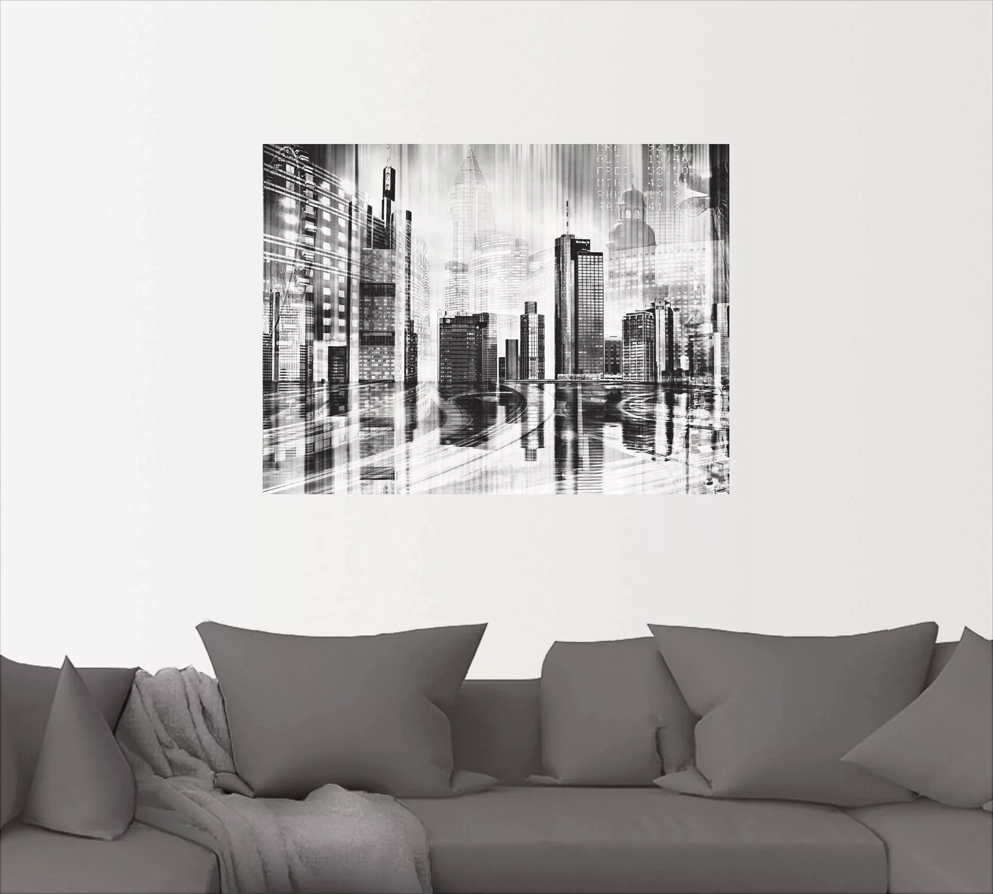 Artland Wandbild "Frankfurt Skyline Collage 01", Deutschland, (1 St.) günstig online kaufen