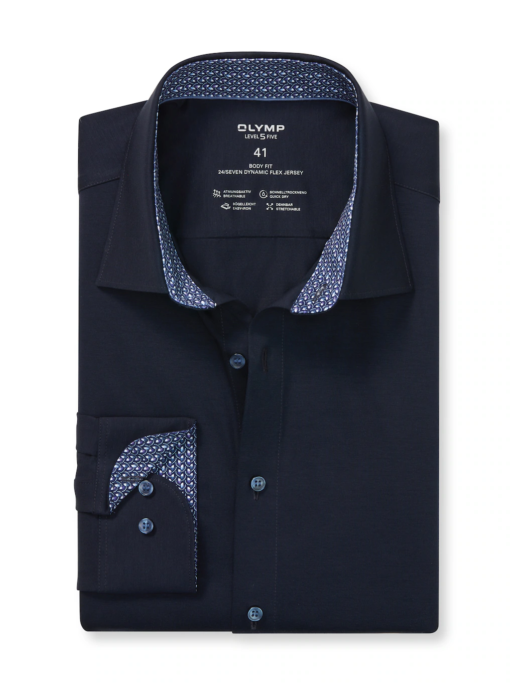 OLYMP Langarmhemd "24/Seven - Level Five", Jerseyhemd, Businesshemd, body f günstig online kaufen