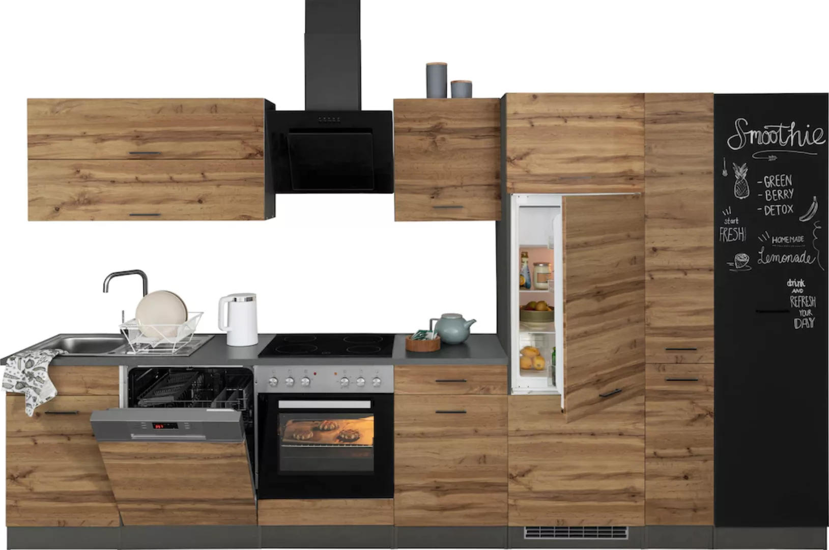 HELD MÖBEL Küchenzeile "Trier", mit E-Geräten, Breite 360 cm günstig online kaufen