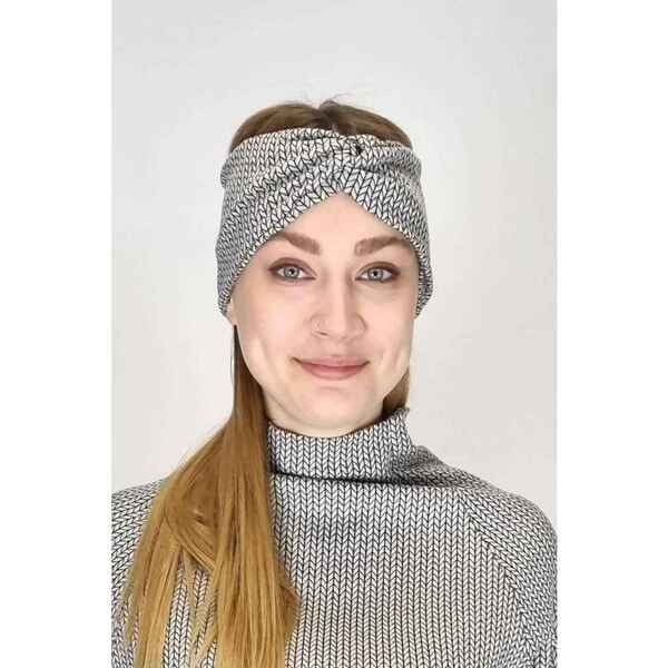Stirnband Turban Grau Struktur günstig online kaufen