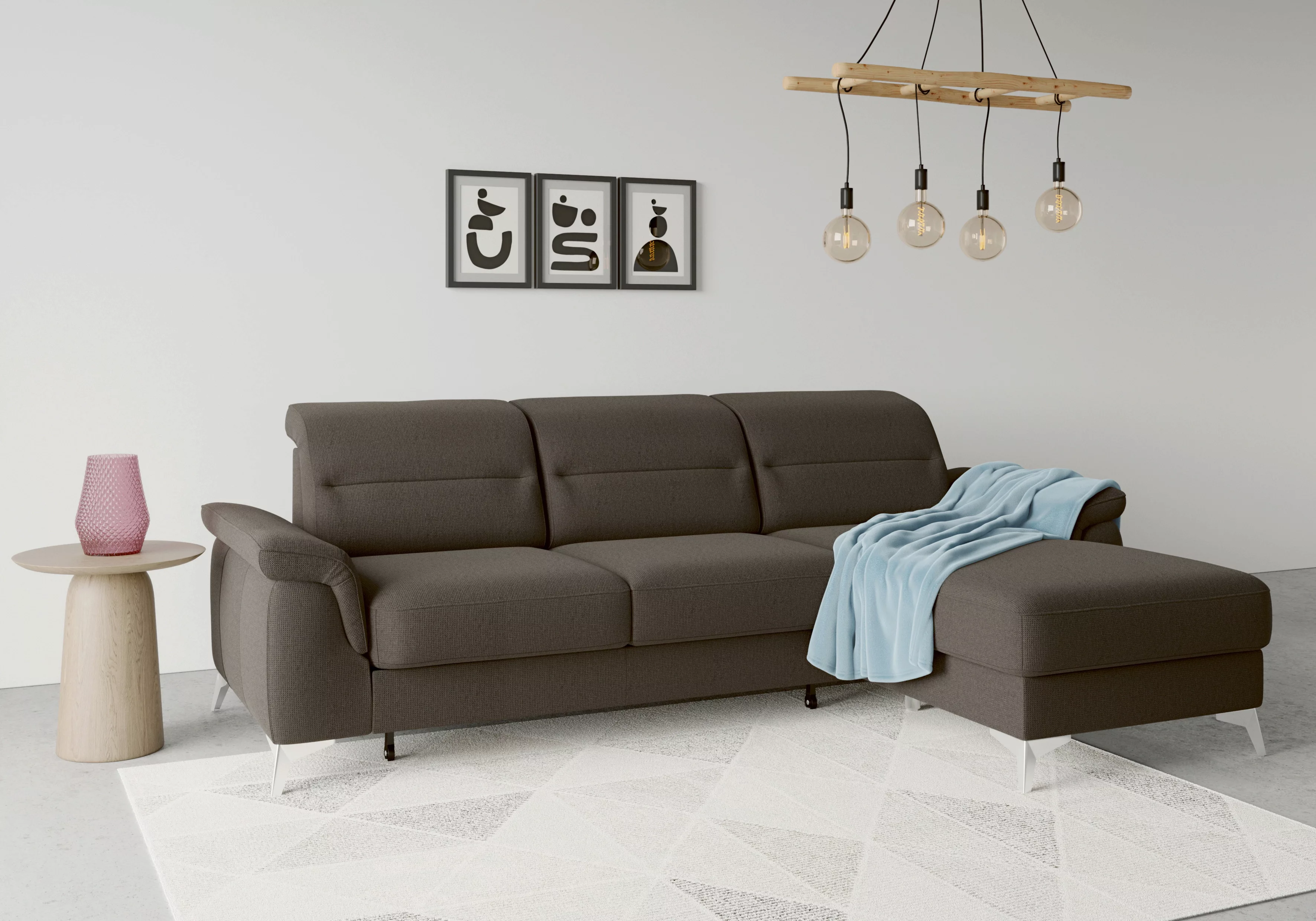 sit&more Ecksofa "Sinatra L-Form", mit Recamiere, optinal mit Kopfteilverst günstig online kaufen