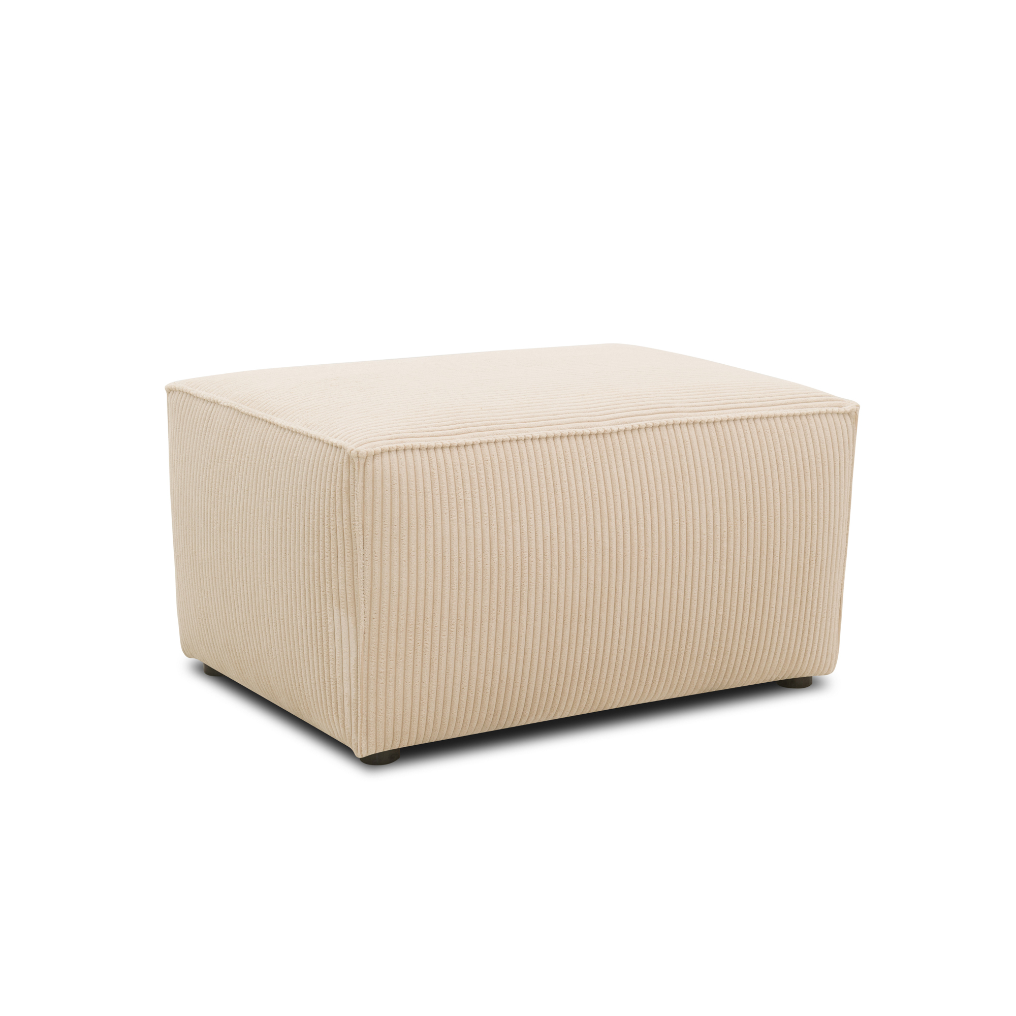 Hocker 101017, Polsterhocker, Cord, modular, 80 x 60 x 43 cm (BxTxH), creme günstig online kaufen