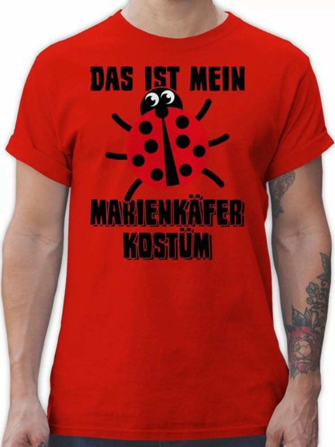 Shirtracer T-Shirt Das ist mein Marienkäfer Kostüm - schwarz Karneval & Fas günstig online kaufen