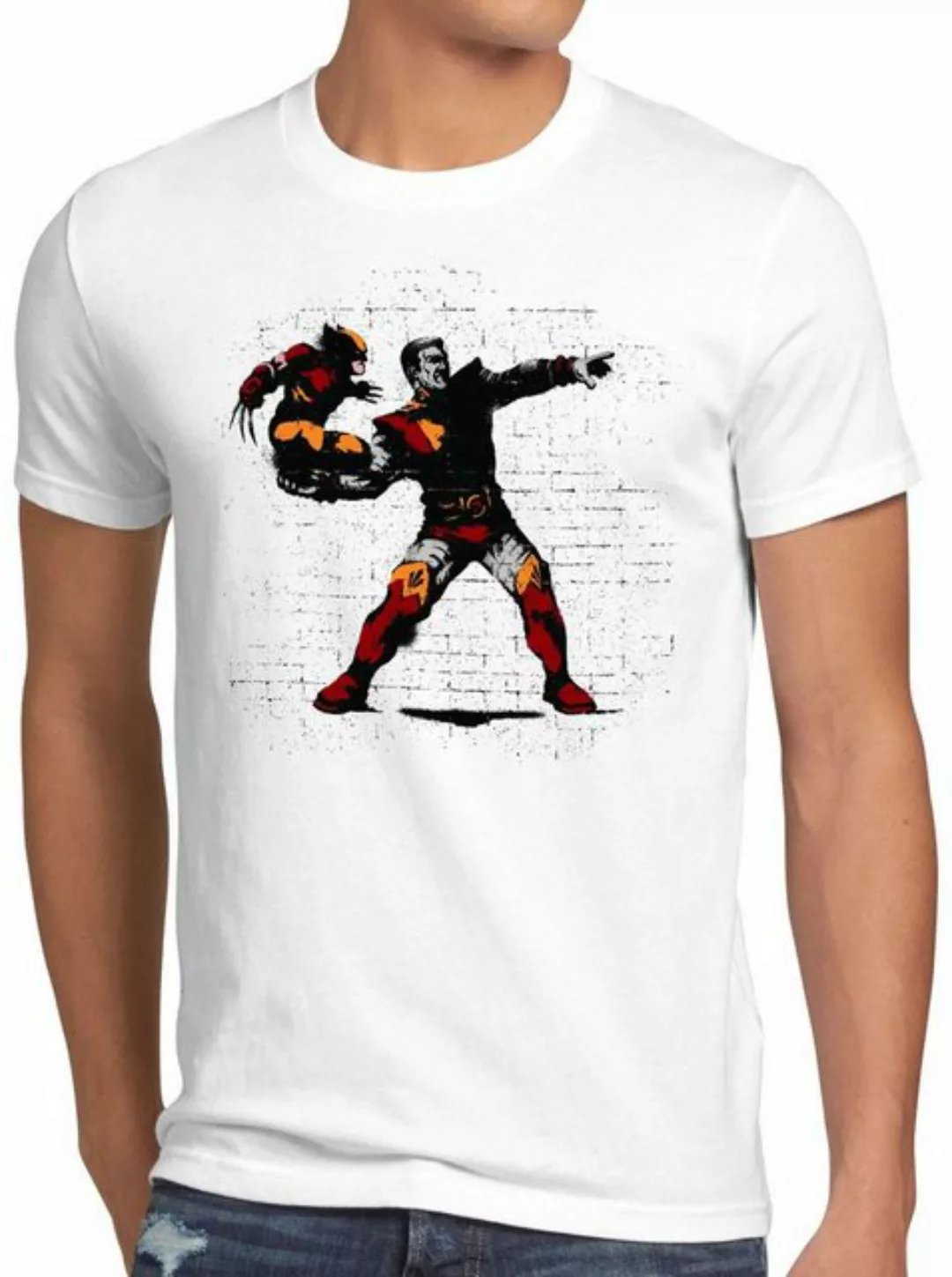 style3 Print-Shirt Herren T-Shirt Wolverine Pitch comic banksy kino mutant günstig online kaufen