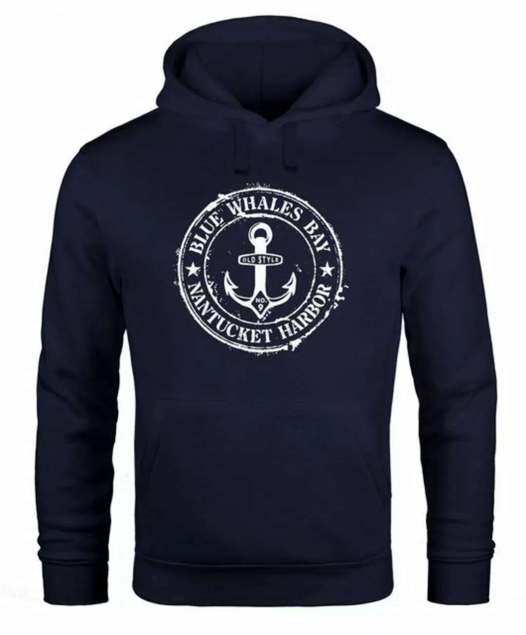 Neverless Hoodie Hoodie Herren maritimes Anker Motiv Anchor Print Vintage S günstig online kaufen