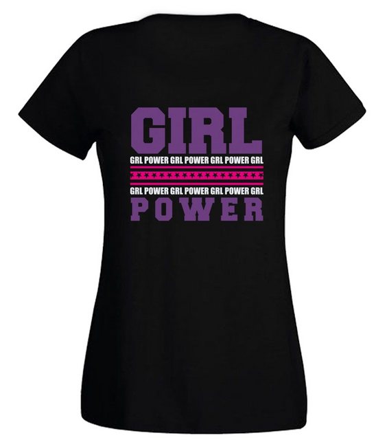 G-graphics T-Shirt Damen T-Shirt - Girl Power Slim-fit-Shirt, mit Frontprin günstig online kaufen