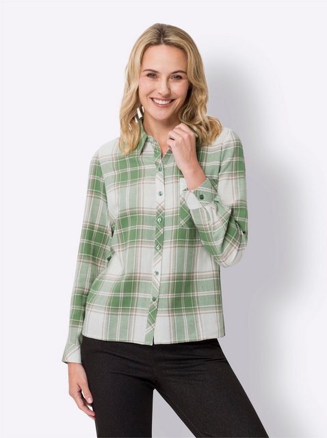 Sieh an! Klassische Bluse Flanellbluse günstig online kaufen