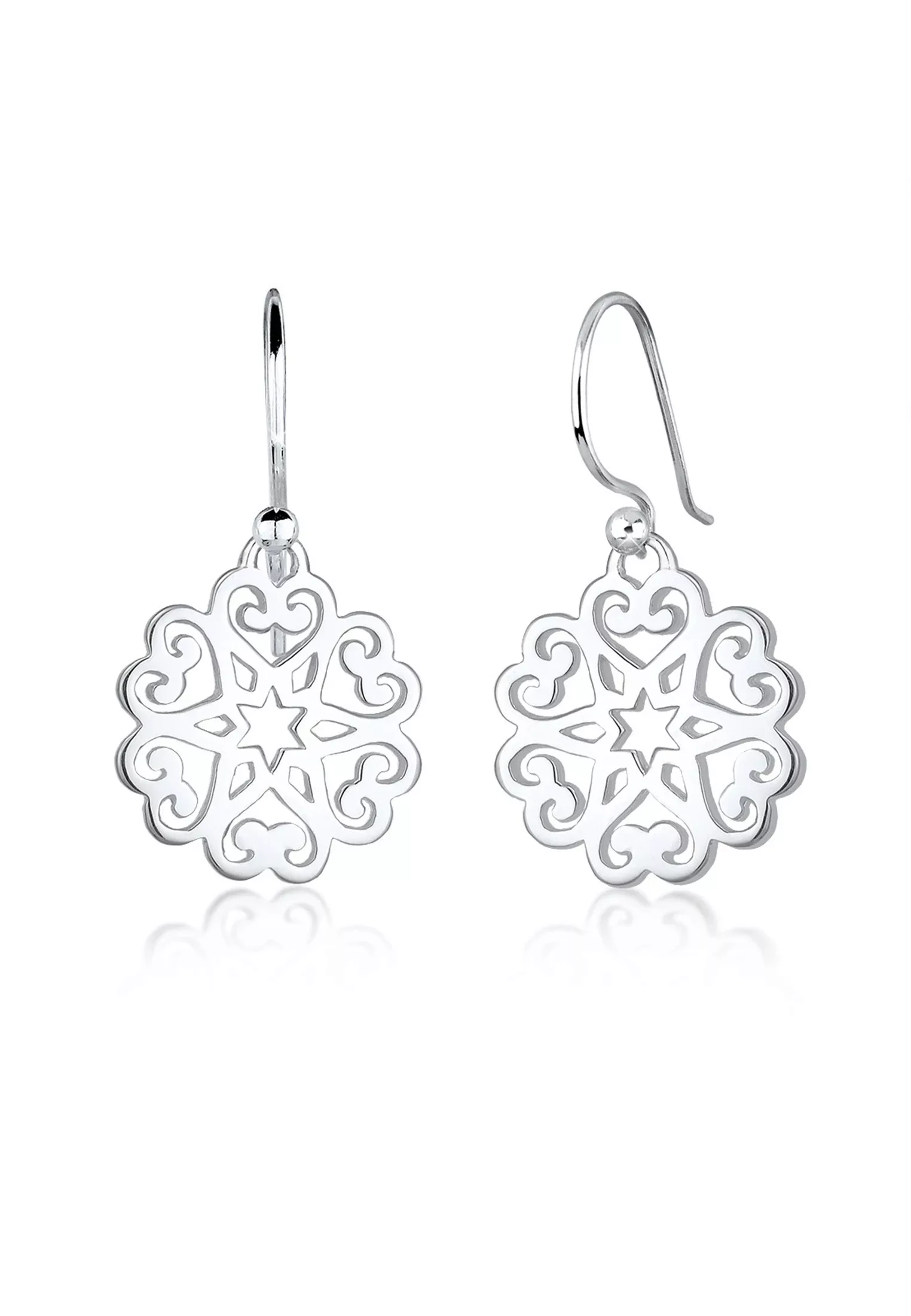 Elli Paar Ohrhänger "Ornament Herz Sterne Floral 925 Sterling Silber" günstig online kaufen