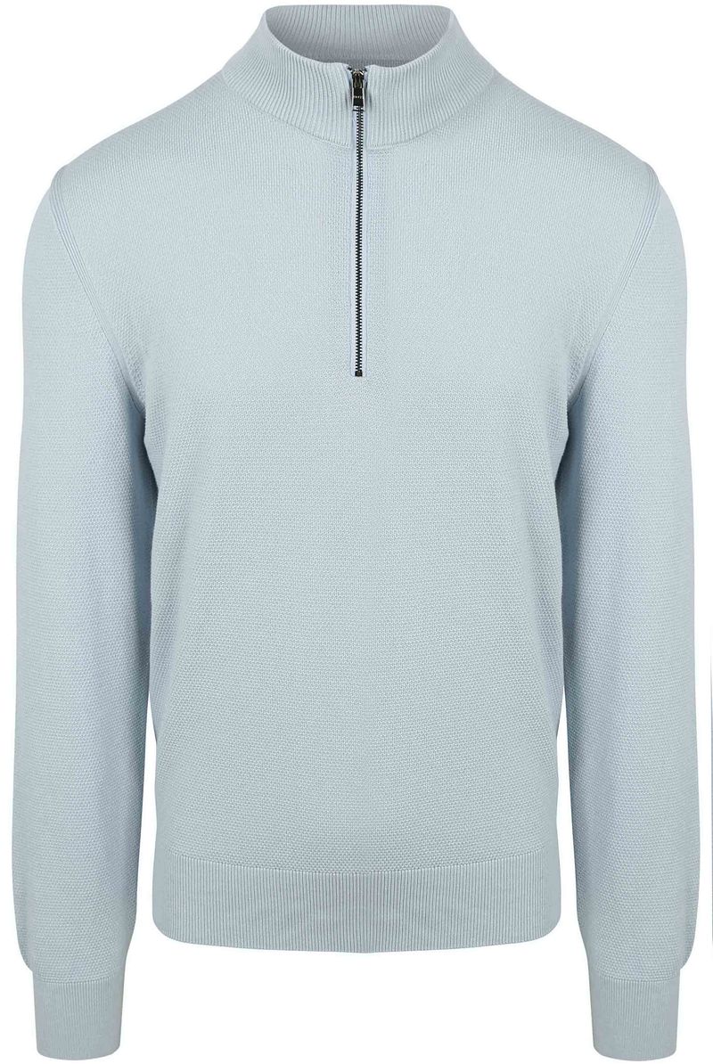 BOSS Ebrando-P Halfzip Pullover Hellblau - Größe M günstig online kaufen