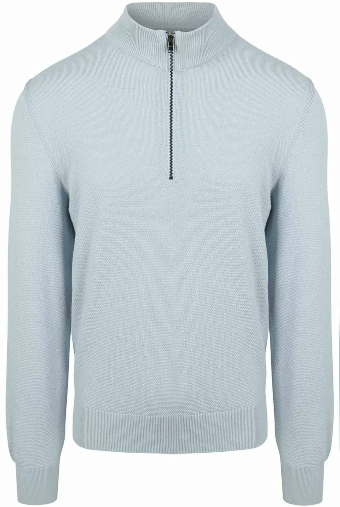 BOSS Ebrando-P Halfzip Pullover Hellblau - Größe M günstig online kaufen