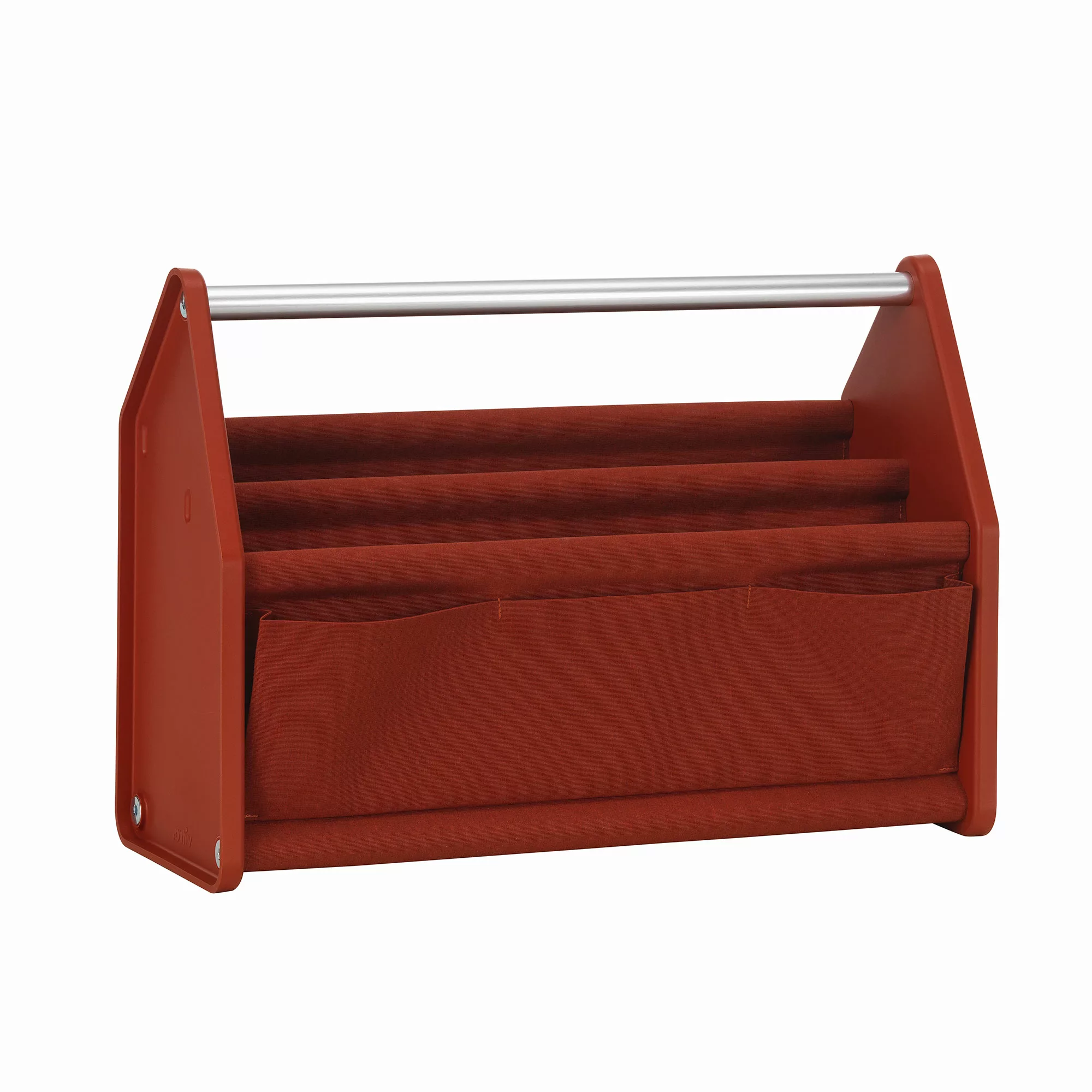 Korb Locker Box textil rot / Tragbarer Büro-Ordnungshelfer - Stoff / L 46,5 günstig online kaufen