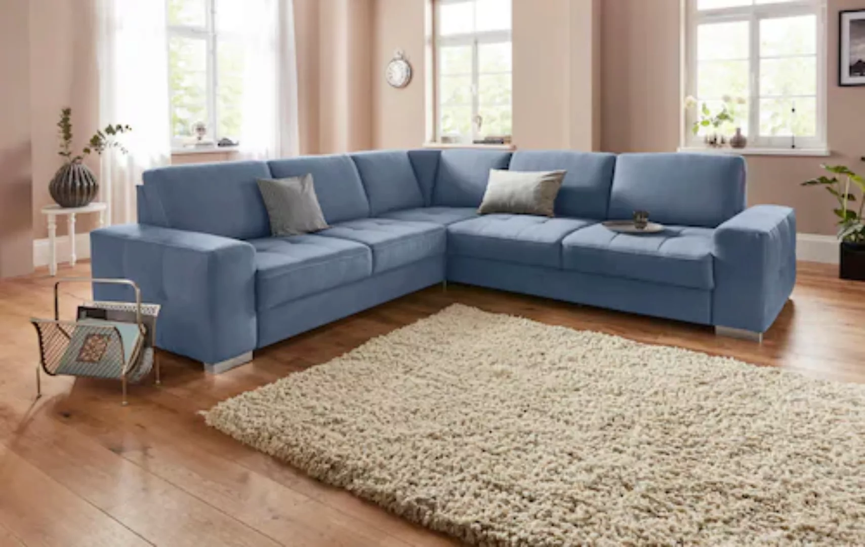 sit&more Ecksofa »Santorini L-Form«, mit Federkern und Sitztiefenverstellun günstig online kaufen
