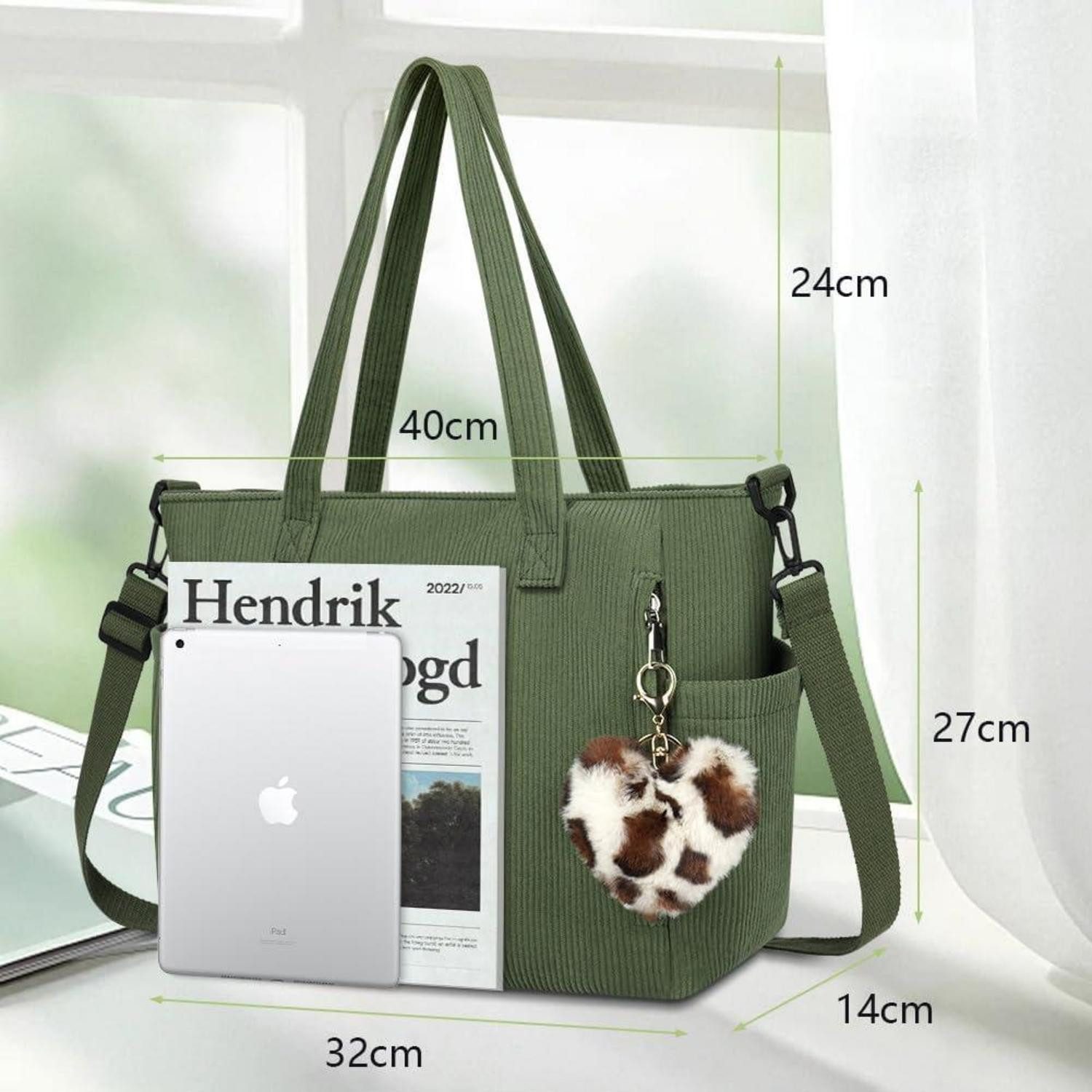 LuxusKollektion Handtasche Damen Kord Umhängetasche Tote günstig online kaufen