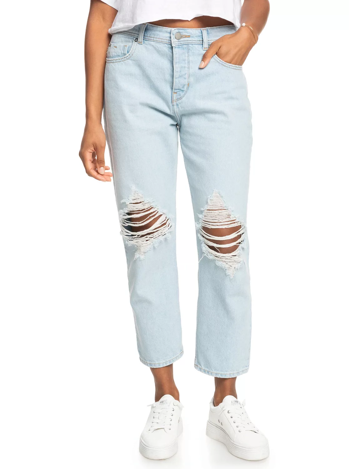 Roxy Straight-Jeans "Fresh Way Mid" günstig online kaufen