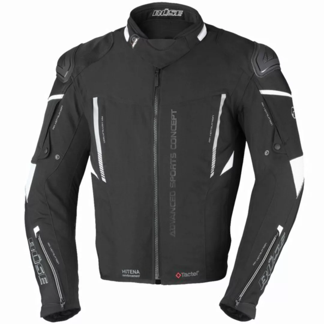 Büse Motorradjacke Büse Rocca Textiljacke Schwarz / Weiß 60 günstig online kaufen