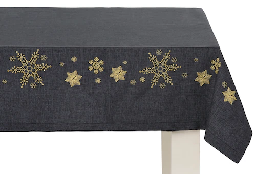 Dreams Tischdecke »Schneeflocke, Weihnachtsdeko«, mit aufwendiger Stickerei günstig online kaufen