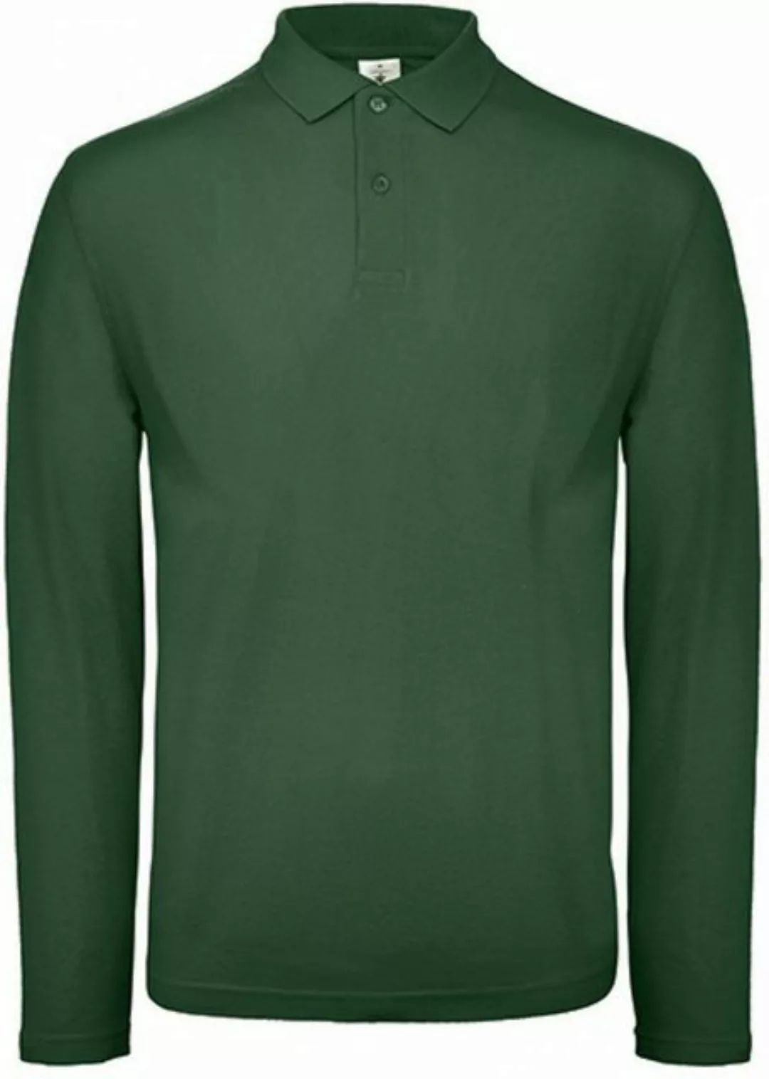 B&C Langarm-Poloshirt Herren Long Sleeve Polo ID.001 / 100 % Baumwollpiqué günstig online kaufen